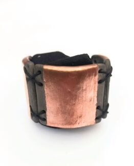 Brazalete rectangular G cobre