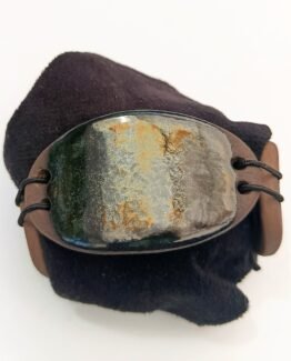 Brazalete Oval pequeño negro aventurina